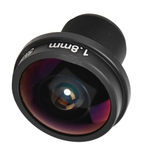 ZDETGU Obiettivo CCTV Fisheye 1.8mm Obiettivo Grandangolare 180° HD 5MP Obiettivo per Fotocamera Filettatura Professionale in Metallo M12x0.5 per Sistemi