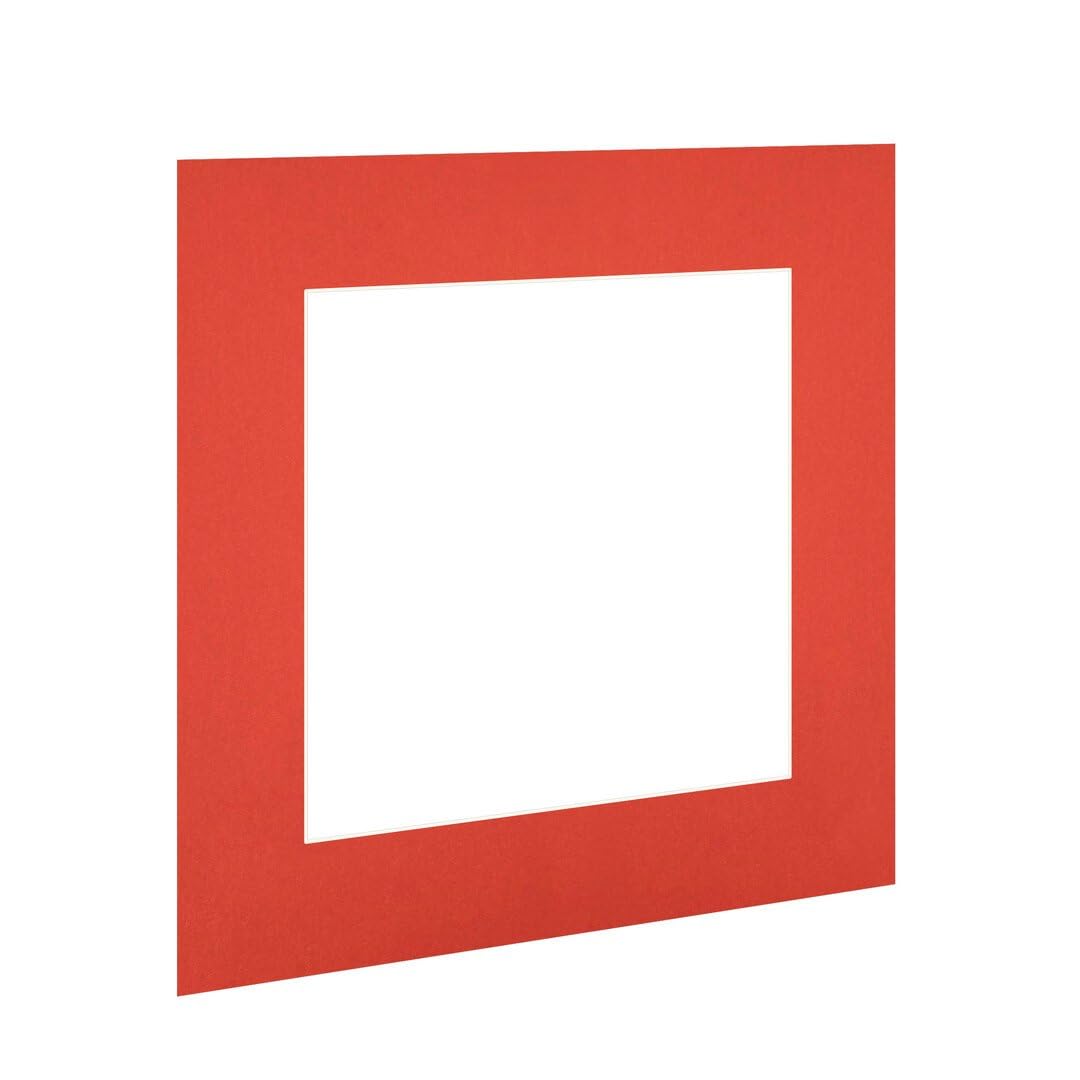 Procut Global 60x60cm Poppy Red Picture Mounts to Fit 40x40cm Aperture - Precision Cut Cardboard Photo Mount - Ideal for Frames, Prints, Artwork & Certificates - Sizes & Colours Available โ image 1