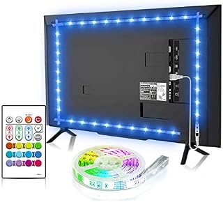 TV LED Backlights for 60-70 inch, Bason USB Led Strip Light with Remote 399cm TV Bias Lighting RGB TV Lights Kit for TV PC Monitor Computer Ambient Game Lighting