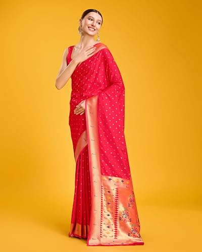 Monjolika Fashion gold paithani silk saree – image 3
