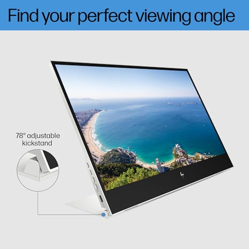 Image of HP E14 G4 14 inch Portable Monitor, On-Screen Controls; Low Blue Light Mode; Anti-Glare,Power Control; Input Control; Menu Control; Image; Color, No Integrated Camera