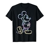 Disney Mickey And Friends Mickey Mouse Neon Line Portrait T-Shirt