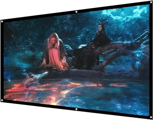 Image of 16:9 Aspect Ratio, 75 Inches Diagonal, 65X37 Inches, 1.2 Gain, Black Coated from Back Side, Supports UHD-3D-4K-8K Technology Universal Eyelets Type Foldable Anti Crease Projector Screen
