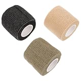 TOYANDONA Benda Elastica Non Tessuto Autoadesiva 3 Pezzi Camouflage Verde Comoda e Facile da Avvolgere e Fasciature Efficaci per Protezione Sportiva
