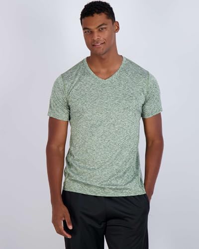 Image of 5 Pack: Men's V-Neck Dry-Fit Moisture Wicking Active Athletic Tech Performance T-Shirt