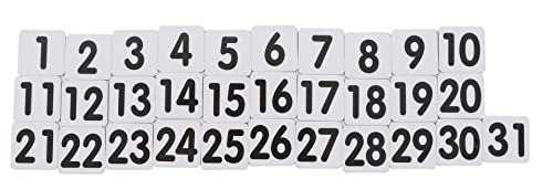 2cm 日付 数字 マグネット 月の31日分 カレンダー(黒字)