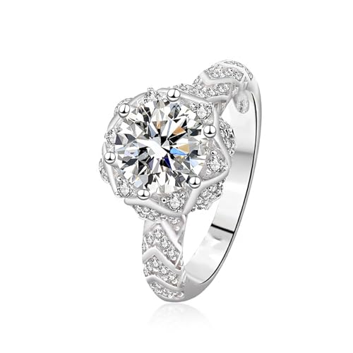 Luxurious 2 Carat Diamond Engagement Ring | Distinctive Design | Flawless D-Color, Excellent Cut | Ultimate Fashion Gift for Her