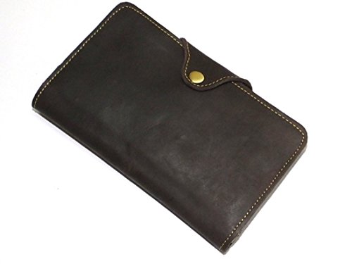 Men Retro Wallet Crazy Horse Leather Purse Passport Card Holder Clutch Rustic (Brown) #TOP9