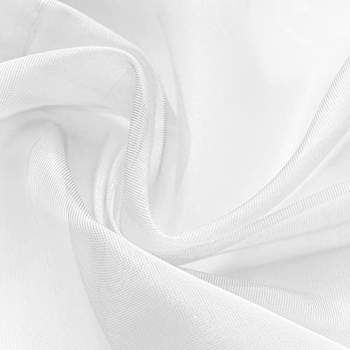 Elkca Waterfall Sheer Valance For Living Room,Rod Pocket,1 Panel (W79, Beige) #TOP4