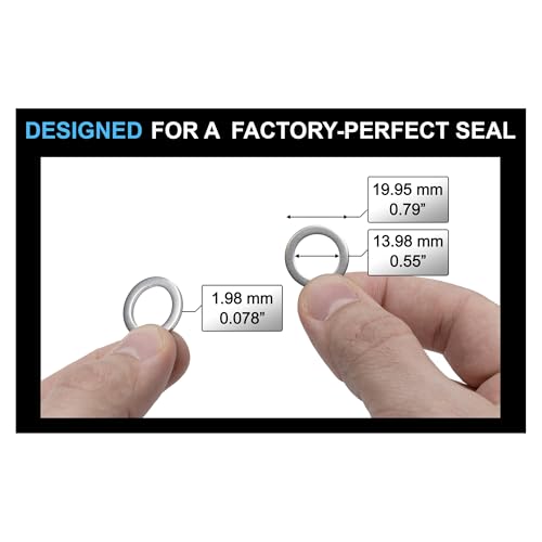 image for PRIME AVE Aluminium Oil Drain Plug Gaskets - 14mm Crush Washer for Lea