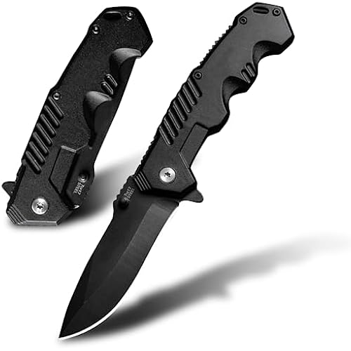 AOSILEY Pocket Folding Knife with Stainless Steel Point Lock Blade Knives and Lightweight Lockback Multi-Tool for Camping, Outdoor, Hunting，Survival and EDC