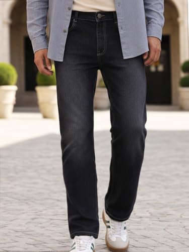 Image of Urbano Fashion Men's Straight Fit Washed Jeans Stretchable