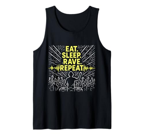 Eat Sleep Rave Repeat Raver Outfit, Love Raving, Festival Tank Top