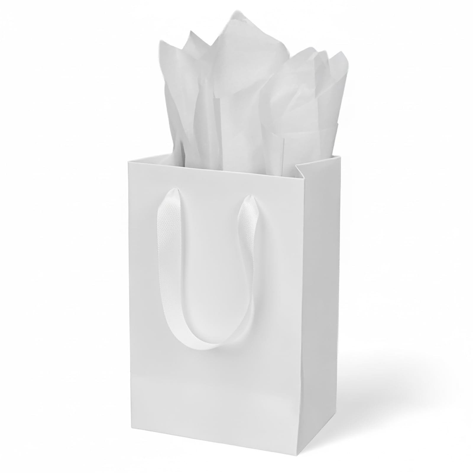 Papertide White Gift Bags 5×3×8,4 Pack