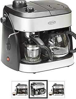 Chef's Mark 4-in-1 Coffeemaker with Hot Water,Espresso & Steamed Milk Functions
