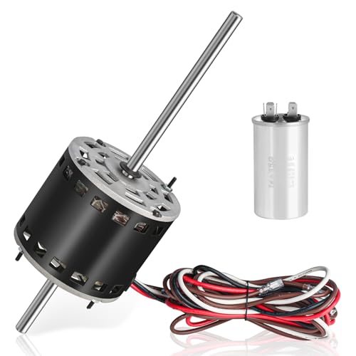 Rv AC Conditioner Motor with Capacitor Direct Replacement for Coleman Mach RV AC Fan Motor Fasco D1092 1468-306 7855MVA-A11U Y6L457D01L 1468A3069 7184-0156 etc 1/3 HP 1675/1080 RPM 115V 3.4Amps 60HZ