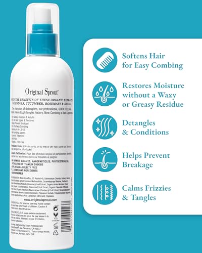 Original Sprout Miracle Detangler. Hair Moisturizer and Leave-In Conditioner Spray,12 oz