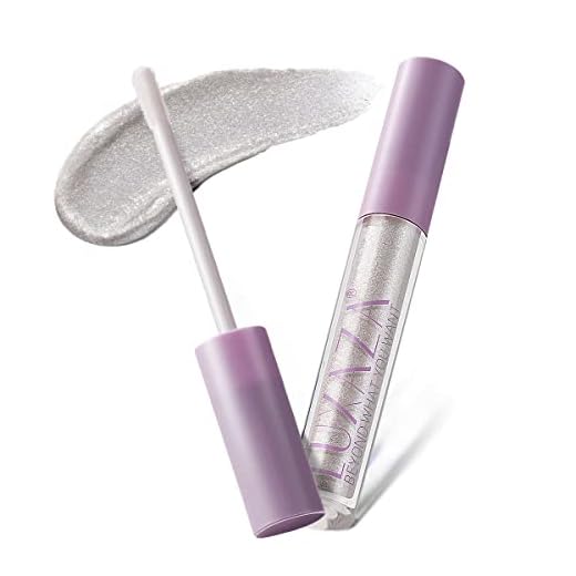 LUXAZA Silver White Liquid Eyeshadow,Shimmer & Metallic Glitter Eyeshadow,Highly Pigmented Long Lasting Liquid Shadow Eye Makeup,Quick-Drying Sparkling Eye Shadow Glitter Makeup #004 Birght White Shimmer