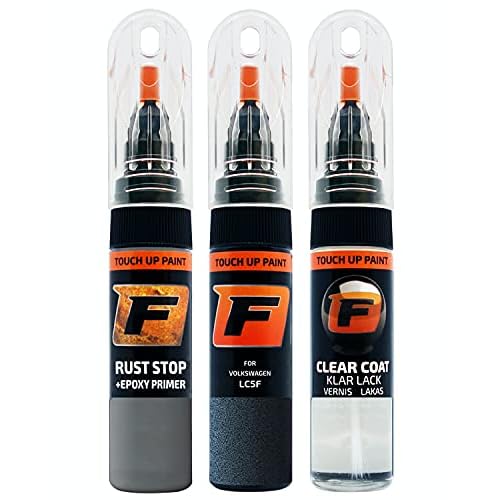 FIRANTO Kit de Pintura de Retoque Coche para VW Volkswagen LC5F Bluegraphit, Set de Reparación de Rayones y Arañazos Incluye 15 ml Bolígrafo para Retocar Pintura Coche, Primer y Barniz