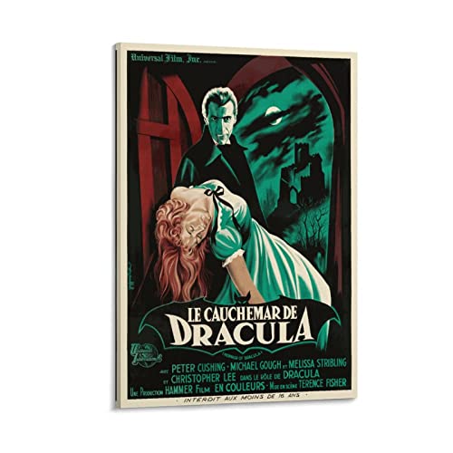 Dracula 1931 Horror Movie Posters Vintage Art Print Poster Souvenirs Halloween Decorations Canvas Wall Art Prints For Wall Decor Room Decor Bedroom Decor Gifts 24X36Inch(60X90Cm) Frame-Style #TOP23