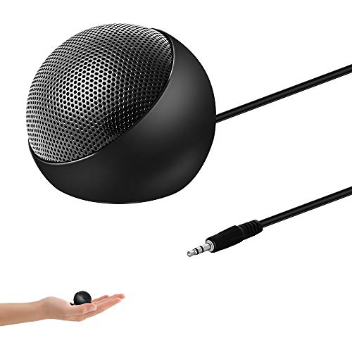 PC Microphone 3.5mm, Ankuka Portable Omnidirectional Conference Microphone Plug and Play, Condenser Microphone for Recording, Skype Chatting, Online Meeting, Gaming, Compatible with PC/Laptop/iPad/Mac