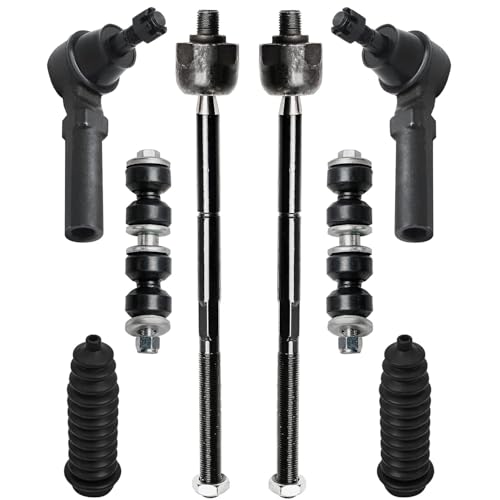 Image of Detroit Axle - Front Struts kit for 2001-2010 Chrysler PT Cruiser, 2 Struts Coil Spring 4 Outer Inner Tie Rods 2 Sway Bars 2 Boots 2002 2003 2004 2005 2006 2007 2008 2009 Replacement Suspension
