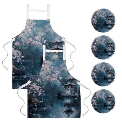 Tablier de cuisine lot de 2 pour pâtisserie bistrot et travail