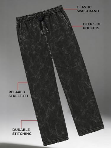 Image of fanideaz Mens Cotton Baggy Trackpant for Men | Streetwear Loose Fit Track Pants for Men | Comfortable Breathable Cotton Casual Wear Lower for man Stylish