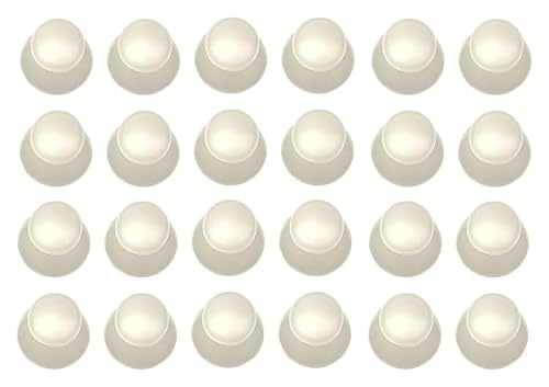 DESERMO 24er Set Kugelknöpfe für Kochjacken | Hochwertige Kochjackenknöpfe für alle Kugelknopf-Kochjacken | Profi Kochknöpfe mit großer Farbauswahl (pearl)