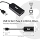 Club 3D USB 3.2 Gen1 Adapter Typ-A zu 2, 5 Gigabit Ethernet ST./BU. schwarz, CAC-1420
