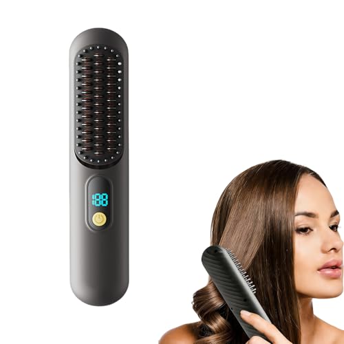Cepillo Alisador Inalámbrico 2 en 1 para Cabello Corto miniatura 1