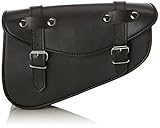 Einfache Montage Customacces AP0002N Leder-Satteltasche Detroit Model Rechte Seite Schwarz für Harley Davidson Sportster, Kawasaki Vulcan S, Size