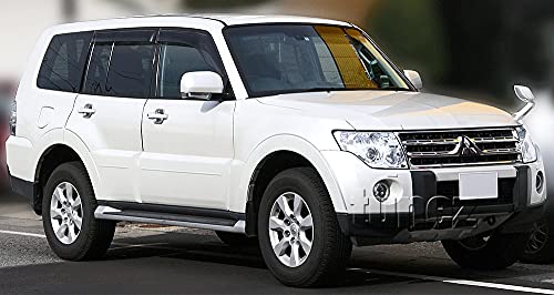 tunez® Regenschutz Fenster Tür Visier Wetterschutz Wetterschutz Windabweiser Kompatibel mit Mitsubishi Shogun Pajero NS NT NW NX Baujahr 2006-2021