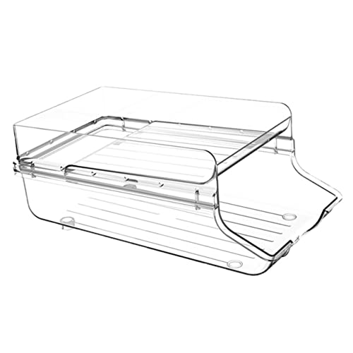 Mikinona Soda Storage Double Layer Drink Organiser Can Dispenser for Fridge Pantry