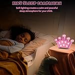 YiaMia Crown Pink Room Decor - Princess Decor for Girls Room, Battery Powered Night Light - Image 4