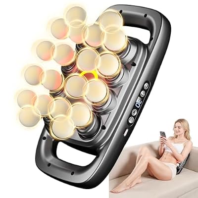 KOOTLEE 20-Head Deep Tissue Massage Gun, Quiet Percussion Back & Neck Massager with 3 Modes & 30 Intensity Levels, Handheld Muscle Massager for Shoulders, Legs, Waist & Full Body Pain Relief