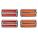 ALMULOO LED Side Marker Light Compatible with 1967-1972 Chevy Chevrolet C10 C20 K10 Blazer GMC C15 C1500 K15 K1500 Pickup Suburban G10 G20 Van Pair LED 4PCS Signal Marker Lamp Amber Lens & Red Lens