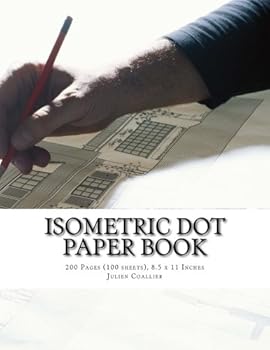 Paperback Isometric Dot Paper Book: 200 Pages (100 sheets), 8.5 x 11 Inches Book