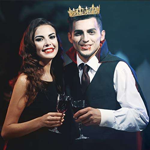 Vofler King Crown, Prince Costume Royal Medieval Fleur De Lis Metal Cake Topper Tiara W/ Clear Crystals For Men Boys Queen Bachelor Birthday Halloween Costume Hats Party Prom Pageant Homecoming, Gold #TOP5