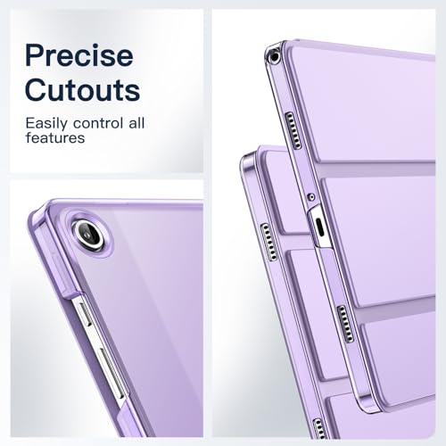 Image of JETech Cover Case for Samsung Galaxy Tab A9+ / A9 Plus 11-Inch 2023, Slim Translucent Back Tri-Fold Folio Stand Protective Tablet Cover, Auto Wake /Sleep (Light Purple)