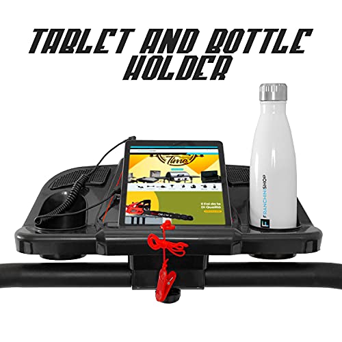 Tapis Roulant Elettrico Pieghevole 1100W - 12 Km/h, Cardiofrequenzimetro, Audio MP3, Carico 110 Kg