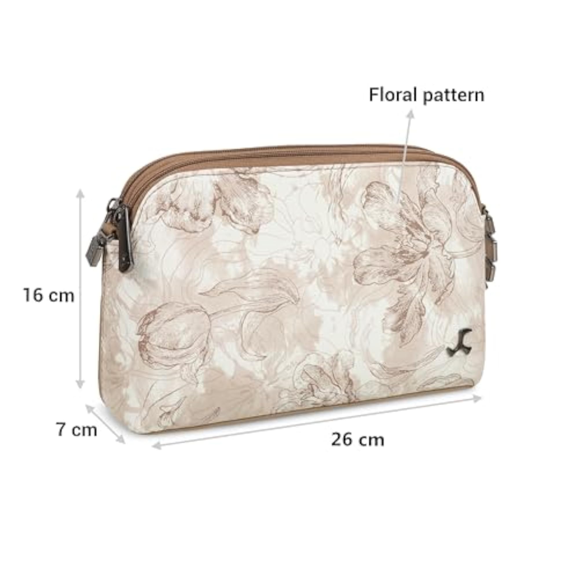 Floral Pattern Compact Sling Bag, Stylish Casual Accessory
