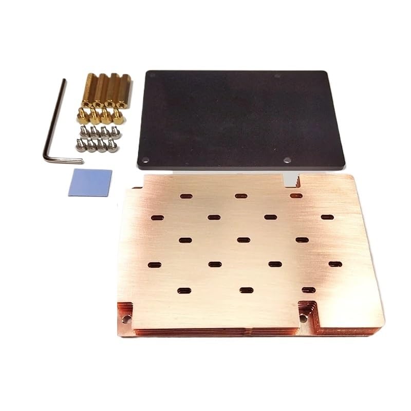 1pc X4 Copper Heatsink Protective Case Passive Cooling Fanless Radiator with Heatsink Metal Shell(5 Thickness 8.5mm)