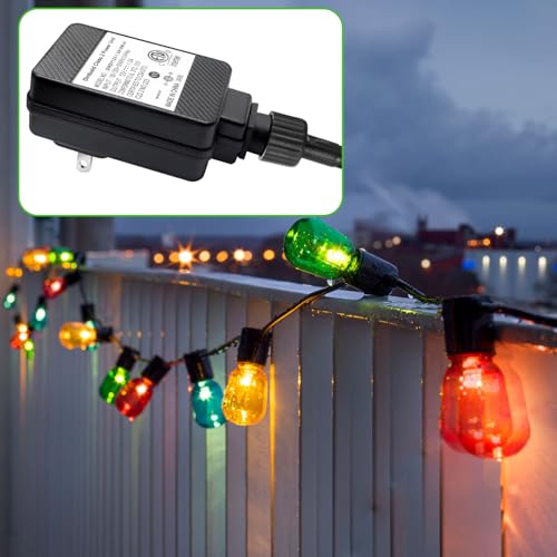 Image of Dirduaid LED Transformer 12V 1.5A LED Controller Class 2 Power Unit, IP44 Low Voltage Transformer US Plug for Christmas Light, String Light (12V18W)