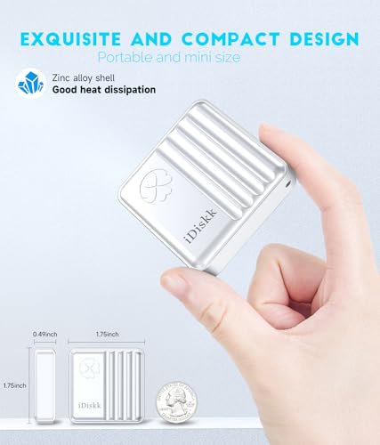 Image of iDiskk Disk 10Gbps M.2 NVMe SSD Enclosure with Active Cooling System for iPhone 15,Windows,Android,OS, USB C 3.2 Gen2, Enclosure NVMe Reader Supports M Keys and Size 2230 SSDs, Supports Up to 2TB
