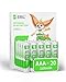 EBL 20 Pack AAA Rechargeable Batteries Ni-MH 1100mAh High Capacity (Typical 1100mAh, Minimum 1000mAh)