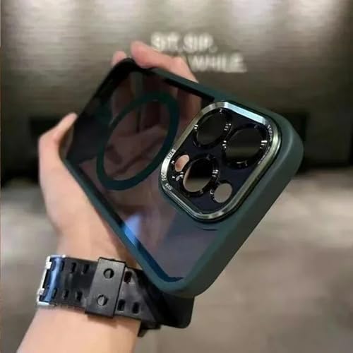 Coque magnétique luxe en métal pour iPhone 16 Pro protection haut de gamme