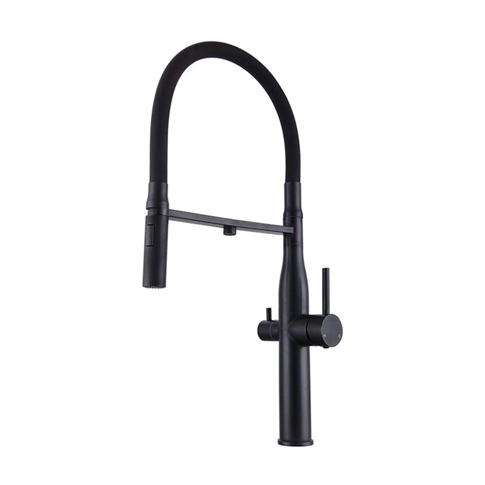 Mitigeur de cuisine à 3 voies extractible pivotant avec double commande - 8