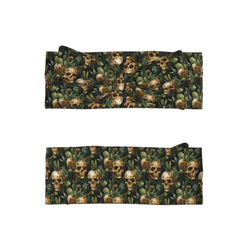 Funny Skull Cactus Print Baby Girl Bows Headbands Baby Girls Newborn Headbands Infant Toddlers 0-6 Months2