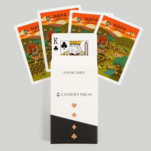 Lantern Press Napa California, Geométrico, 52 Cartas Poker miniatura 6